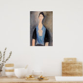 Amedeo Modigliani - Jonge vrouw in blauw Poster (Keuken)