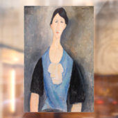 Amedeo Modigliani - Jonge vrouw in blauw Raamsticker (Vel 2)