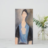 Amedeo Modigliani - Jonge vrouw in het blauw Bedankkaart (Staand voorkant)