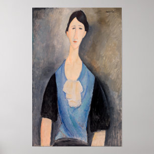 Amedeo Modigliani - Jonge vrouw in het blauw Poster