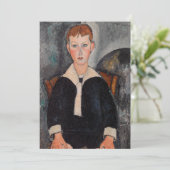 Amedeo Modigliani - Jongen in Matrozenpak Bedankkaart (Staand voorkant)