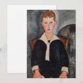 Amedeo Modigliani - Jongen in Matrozenpak Bedankkaart (Voorkant / Achterkant)