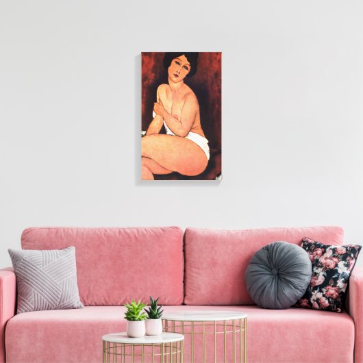 Amedeo Modigliani Large Seed Woman Canvas Afdruk (Insitu (Woonkamer))