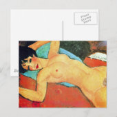 Amedeo Modigliani - Liggende vrouw Briefkaart (Voorkant / Achterkant)