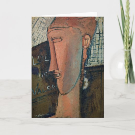 Amedeo Modigliani - Lola de Valence Kaart (Voorkant)
