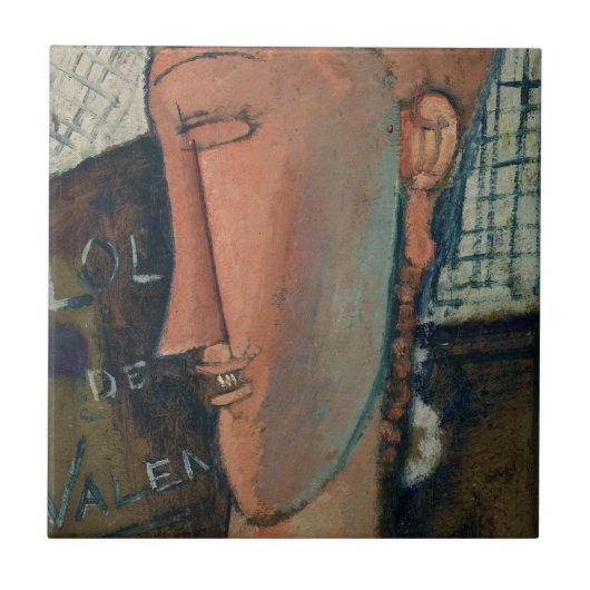 Amedeo Modigliani - Lola de Valence Tegeltje (Voorkant)