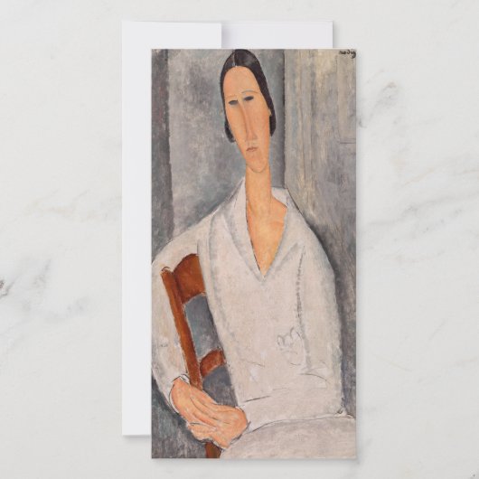 Amedeo Modigliani - Madame Hanka Zborowska Leaning Bedankkaart (Voorkant)