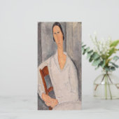 Amedeo Modigliani - Madame Hanka Zborowska Leaning Bedankkaart (Staand voorkant)