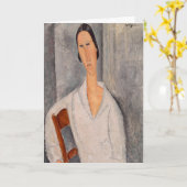 Amedeo Modigliani - Madame Hanka Zborowska Leaning Kaart (Gele Bloem)