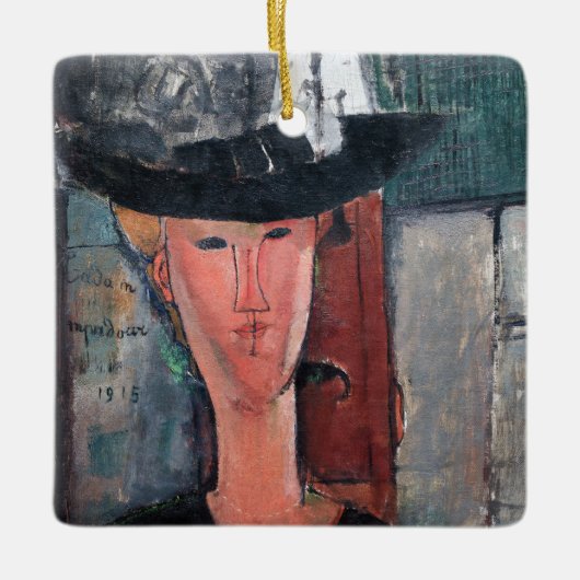 Amedeo Modigliani - Madame Pompadour Keramisch Ornament (Voorkant)