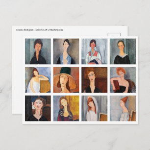 Amedeo Modigliani - Masterstuks Collage Briefkaart