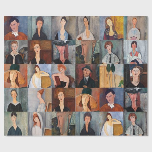 Amedeo Modigliani - Masterstuks Collage Cadeaupapier (Vlak)