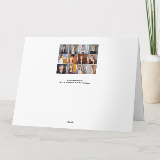 Amedeo Modigliani - Masterstuks Collage Kaart (Achterkant)