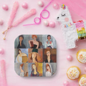 Amedeo Modigliani - Masterstuks Collage Papieren Bordje (Feest)