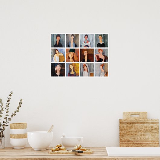 Amedeo Modigliani - Masterstuks Collage Poster (Keuken)