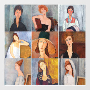 Amedeo Modigliani - Masterstuks Collage Raamsticker