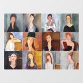 Amedeo Modigliani - Masterstuks Collage Raamsticker (Vel)
