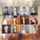 Amedeo Modigliani - Masterstuks Collage Raamsticker (Vel 2)