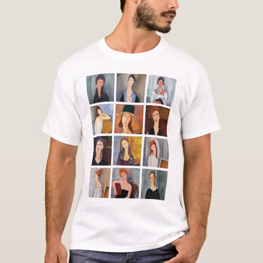 Amedeo Modigliani - Masterstuks Collage T-shirt (Voorkant)