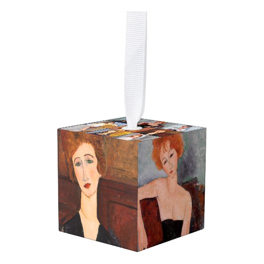 Amedeo Modigliani - Masterstuks Selection Kubus Ornament (Voorkant hoekig)