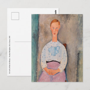 Amedeo Modigliani - Meisje met een blouse met polk Briefkaart