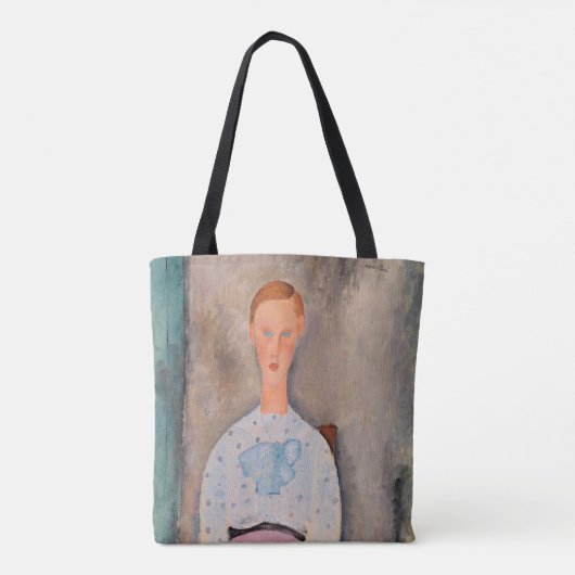Amedeo Modigliani - Meisje met een Polka-Dot Blous Draagtas (Achterkant)