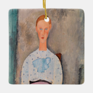 Amedeo Modigliani - Meisje met een Polka-Dot Blous Keramisch Ornament