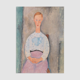 Amedeo Modigliani - Meisje met een Polka-Dot Blous Tissuepapier