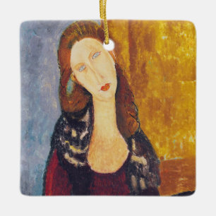 Amedeo Modigliani - Portrait Jeanne Hebuterne #2 Keramisch Ornament