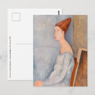 Amedeo Modigliani - Portrait Jeanne Hebuterne #3 Briefkaart