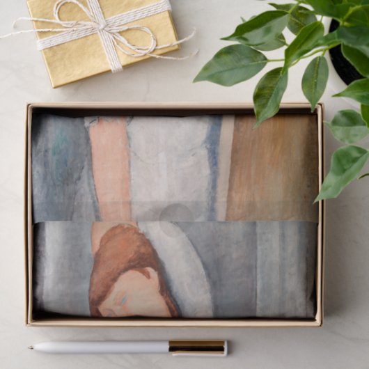 Amedeo Modigliani - Portret Jeanne Hebuterne #1 Tissuepapier (Geschenk)