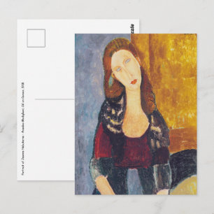 Amedeo Modigliani - Portret Jeanne Hebuterne #2 Briefkaart