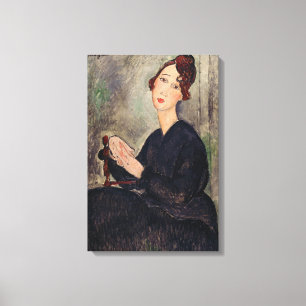 Amedeo Modigliani - Portret van Dedie Hayden Canvas Afdruk