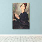 Amedeo Modigliani - Portret van Dedie Hayden Canvas Afdruk (Insitu (Houten vloer))