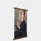 Amedeo Modigliani - Portret van Dedie Hayden Hangend Wandkleed (Gebogen)