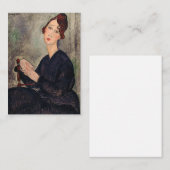Amedeo Modigliani - Portret van Dedie Hayden Notitiekaartje (Voorkant / Achterkant)