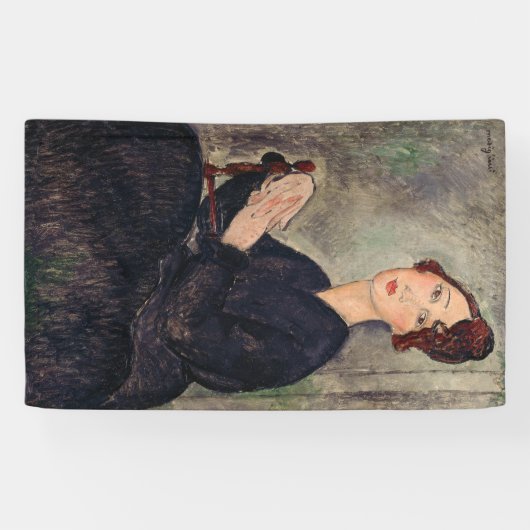 Amedeo Modigliani - Portret van Dedie Hayden Spandoek (Horizontaal)