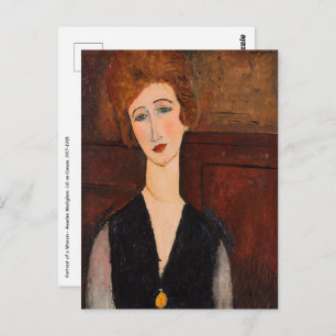 Amedeo Modigliani - Portret van een vrouw Briefkaart