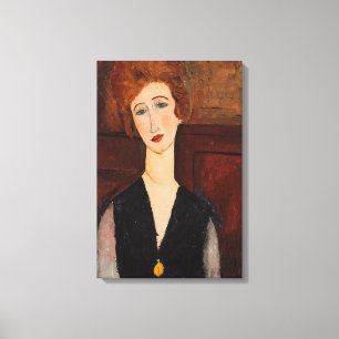 Amedeo Modigliani - Portret van een vrouw Canvas Afdruk