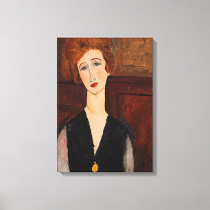 Amedeo Modigliani - Portret van een vrouw Canvas Afdruk