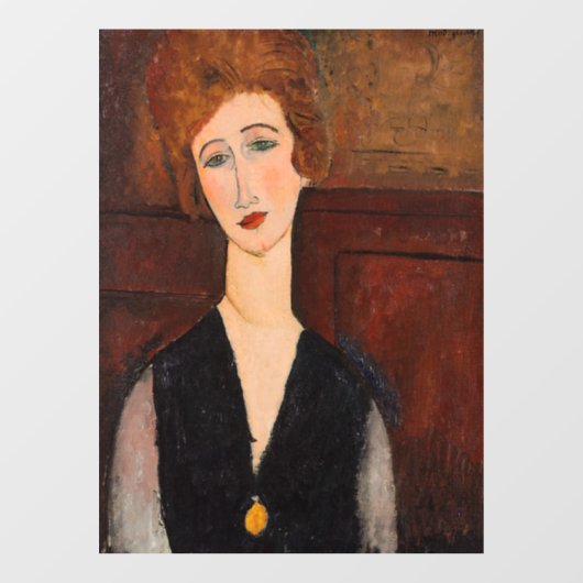 Amedeo Modigliani - Portret van een vrouw Raamsticker (Vel)