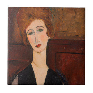 Amedeo Modigliani - Portret van een vrouw Tegeltje