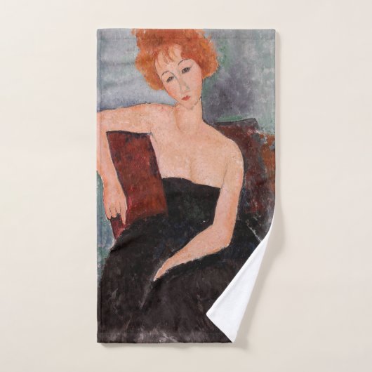 Amedeo Modigliani - Robe de soirée pour filles rou (Serviette à main)