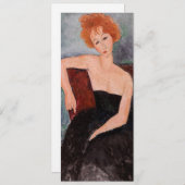 Amedeo Modigliani - Rode Meisje in Avendjurk Kaart (Voorkant / Achterkant)
