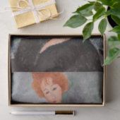 Amedeo Modigliani - Rode vrouw in avondjurk Tissuepapier (Geschenk)