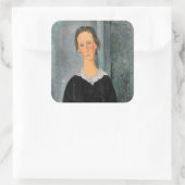 Amedeo Modigliani - Servant Girl Vierkante Sticker (Tas)