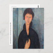 Amedeo Modigliani - Vrouw met blauwe ogen Briefkaart (Voorkant / Achterkant)