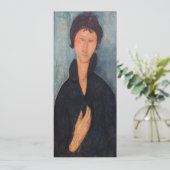 Amedeo Modigliani - Vrouw met blauwe ogen Kaart (Staand voorkant)