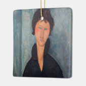 Amedeo Modigliani - Vrouw met blauwe ogen Keramisch Ornament (Links)