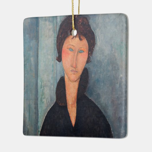 Amedeo Modigliani - Vrouw met blauwe ogen Keramisch Ornament (Links)